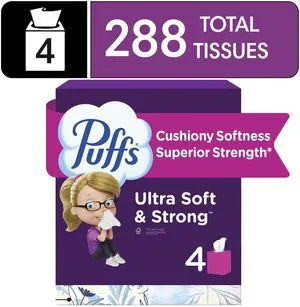 Puffs Ultra Soft Facial Tissues, 4 Count Puffs Ultra Soft Facial Tissues, 4 Count