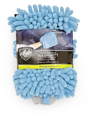 Auto Drive Microfiber Car Wash Mitt, Blue, 1 Count Auto Drive Microfiber Car Wash Mitt, Blue, 1 Count