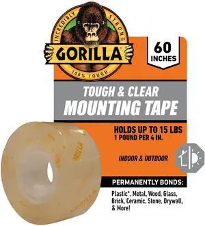 Gorilla Clear Mounting Tape 60in Roll Gorilla Clear Mounting Tape 60in Roll