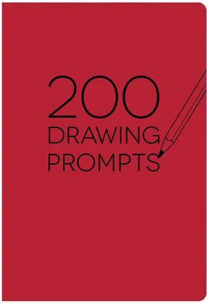 Piccadilly 200 Drawing Prompts Guided Sketchbook, 204 Pages, Red Cover Piccadilly 200 Drawing Prompts Guided Sketchbook, 204 Pages, Red Cover