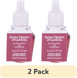Better Homes & Gardens Aroma Accents Fragrance Oil Refill, Sliced Apple Cinnamon, 24mL, 2-Pack Better Homes & Gardens Aroma Accents Fragrance Oil Refill, Sliced Apple Cinnamon, 24mL, 2-Pack