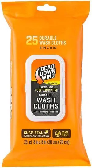 Dead Down Wind Field Wash Cloths with Snap Closure, Value Pack, 25ct Dead Down Wind Field Wash Cloths with Snap Closure, Value Pack, 25ct