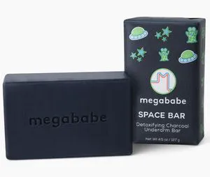 Megababe Space Bar Underarm Bar Soap with Detoxifying Charcoal, Odor Control, 3.5 oz Megababe Space Bar Underarm Bar Soap with Detoxifying Charcoal, Odor Control, 3.5 oz