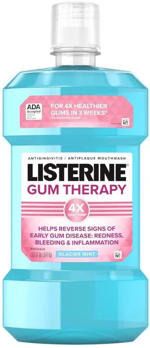 Listerine Gum Therapy Anti-Gingivitis Mouthwash, Glacier Mint, 1L Listerine Gum Therapy Anti-Gingivitis Mouthwash, Glacier Mint, 1L