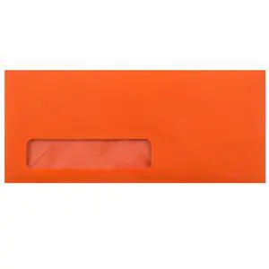 JAM Paper No. 10 Window Envelopes, 4 1/8 x 9 1/2, Orange, 25/Pack JAM Paper No. 10 Window Envelopes, 4 1/8 x 9 1/2, Orange, 25/Pack