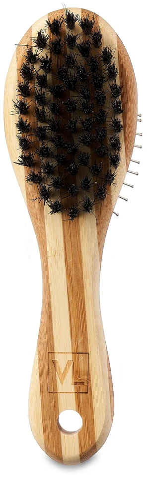 Vibrant Life Bamboo Pin & Bristle Cat Grooming Combo Brush Vibrant Life Bamboo Pin & Bristle Cat Grooming Combo Brush