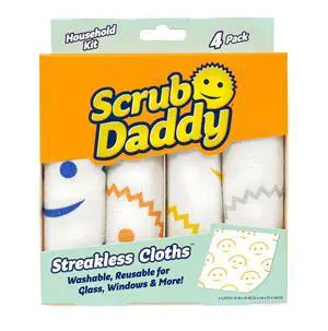 Scrub Daddy Streakless All Purpose Dust Cloths, 4 Count Scrub Daddy Streakless All Purpose Dust Cloths, 4 Count