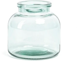 Mainstays Wide Jug Glass Vase, 5 in, Green Mainstays Wide Jug Glass Vase, 5 in, Green