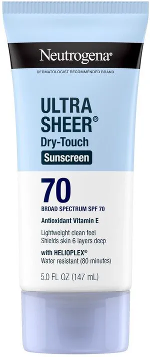Neutrogena Ultra Sheer Body Sunscreen Lotion SPF 70 Dry-Touch, 5 fl oz Neutrogena Ultra Sheer Body Sunscreen Lotion SPF 70 Dry-Touch, 5 fl oz