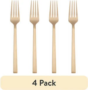 Better Homes & Gardens River Gold Stainless Steel Salad Fork, 4-Pack Better Homes & Gardens River Gold Stainless Steel Salad Fork, 4-Pack