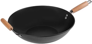 Mainstays Carbon Steel Non-Stick NS Wok, Easy Clean, Hand Wash Recommended Mainstays Carbon Steel Non-Stick NS Wok, Easy Clean, Hand Wash Recommended
