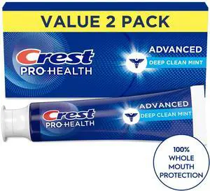 Crest Pro-Health Advanced Deep Clean Mint Toothpaste, 5.1 oz, 2 Pack Crest Pro-Health Advanced Deep Clean Mint Toothpaste, 5.1 oz, 2 Pack
