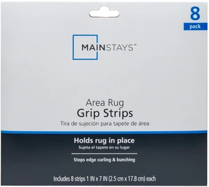 Mainstays Reusable Anti-Slip Rug Grip Strips, 1"x7", Black, 8-Pack Mainstays Reusable Anti-Slip Rug Grip Strips, 1"x7", Black, 8-Pack