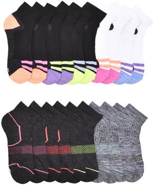Athletic Works Girls Ankle Socks (10-Pack) Sizes S-L Athletic Works Girls Ankle Socks (10-Pack) Sizes S-L