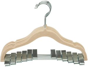Simplify Kid's Plastic, Fabric, Metal Clothing Hangers with Clips, 6 Pack Simplify Kid's Plastic, Fabric, Metal Clothing Hangers with Clips, 6 Pack