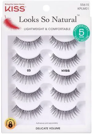 Kiss #03 100% Human Hair False Eyelashes Multipack 5 Pairs Kiss #03 100% Human Hair False Eyelashes Multipack 5 Pairs