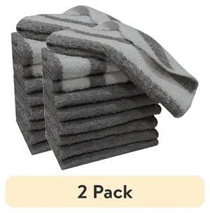 Mainstays Solid/Stripe Kitchen Dishcloth Set 9-Pack (2 Pack), Gray Mainstays Solid/Stripe Kitchen Dishcloth Set 9-Pack (2 Pack), Gray