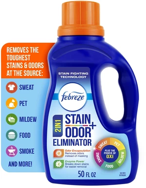 Febreze + Oxi In-Wash Laundry Scent Booster 50Fl Oz, with Stain and Odor Eliminator, Fresh Scent Febreze + Oxi In-Wash Laundry Scent Booster 50Fl Oz, with Stain and Odor Eliminator, Fresh Scent