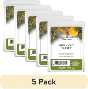 Better Homes & Gardens Fresh Cut Frasier Scented Wax Melts, 2.5 oz, 5 Pack Better Homes & Gardens Fresh Cut Frasier Scented Wax Melts, 2.5 oz, 5 Pack