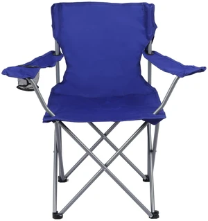 Ozark Trail Quad Folding Camp Chair with Cup Holder, Royal Blue Ozark Trail Quad Folding Camp Chair with Cup Holder, Royal Blue