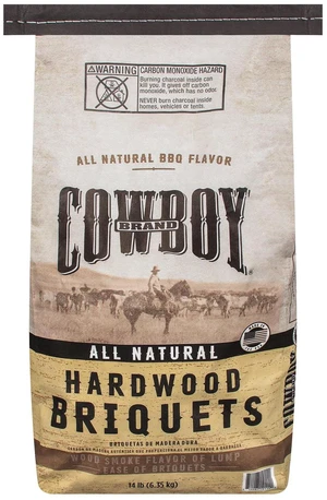 Cowboy Brand 14 lb Long Lasting Hardwood Charcoal Briquets Cowboy Brand 14 lb Long Lasting Hardwood Charcoal Briquets