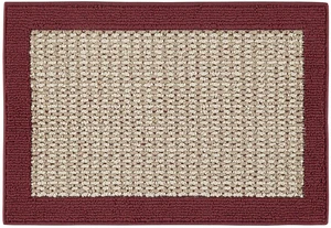 Mainstays Farmhouse Faux Sisal Olefin Red Border Indoor Accent Rug 1'8"x2'6" Mainstays Farmhouse Faux Sisal Olefin Red Border Indoor Accent Rug 1'8"x2'6"