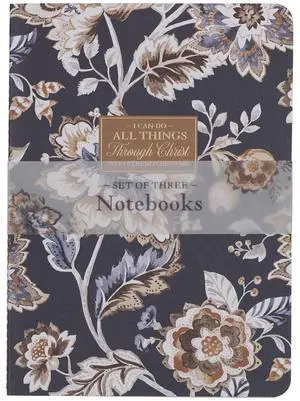 Christian Art Gifts Slim Notebook Set, All Things Phil 4:13 Inspirational Scripture for Women, Assorted Bible Verse, Durable Cardstock, Set of 3 Large Christian Art Gifts Slim Notebook Set, All Things Phil 4:13 Inspirational Scripture for Women, Assorted Bible Verse, Durable Cardstock, Set of 3 Large