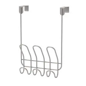 Mainstays Over-the-Door 3-Hook Rack, Satin Nickel, 6-Hook Mainstays Over-the-Door 3-Hook Rack, Satin Nickel, 6-Hook