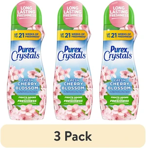 Purex Crystals Scent Booster, Fresh Cherry Blossom, (3 Pack) 21oz Purex Crystals Scent Booster, Fresh Cherry Blossom, (3 Pack) 21oz