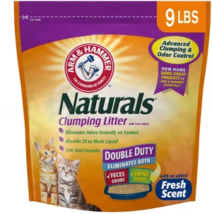ARM & HAMMER Naturals Clumping Cat Litter, Corn Fibers, Odor Control, Fresh Scent, 9 Lbs ARM & HAMMER Naturals Clumping Cat Litter, Corn Fibers, Odor Control, Fresh Scent, 9 Lbs