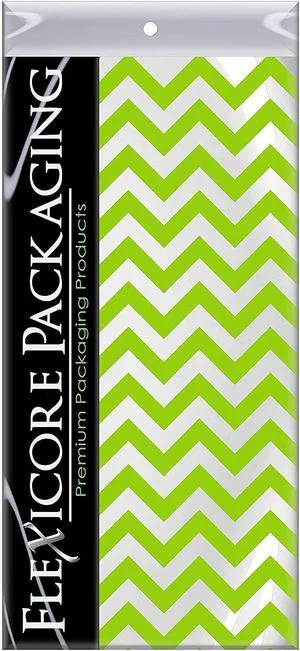 15x20in Lime Green Chevron Tissue Paper, 100ct 15x20in Lime Green Chevron Tissue Paper, 100ct