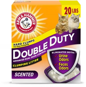 ARM & HAMMER Double Duty Cat Litter, Advanced Odor Control Clumping, Scented, 20 lbs ARM & HAMMER Double Duty Cat Litter, Advanced Odor Control Clumping, Scented, 20 lbs