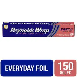 Reynolds Wrap Everyday Strength Aluminum Foil Roll, 12Inches Wide, 150Sq.Ft. Reynolds Wrap Everyday Strength Aluminum Foil Roll, 12Inches Wide, 150Sq.Ft.