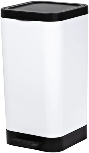 Hefty 2.6 Gallon Small Plastic Bathroom Step Trash Can with Foot Pedal Lid, White Hefty 2.6 Gallon Small Plastic Bathroom Step Trash Can with Foot Pedal Lid, White