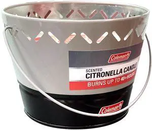 Coleman Triple Wick Citronella Candle 20oz 2-Tone Bucket Gray/Black Coleman Triple Wick Citronella Candle 20oz 2-Tone Bucket Gray/Black