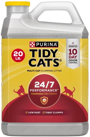 Purina Tidy Cats 24/7 Performance Clumping Cat Litter, Clean Linen Scent, 20lb Jug Purina Tidy Cats 24/7 Performance Clumping Cat Litter, Clean Linen Scent, 20lb Jug