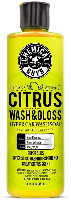 Chemical Guys Citrus Wash & Gloss Concentrated Car Wash 16 oz Chemical Guys Citrus Wash & Gloss Concentrated Car Wash 16 oz