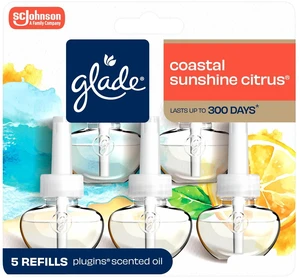 Glade PlugIns Air Freshener Refills, Coastal Sunshine Citrus, Infused with Essential Oils, 0.67 oz, 5 Count Glade PlugIns Air Freshener Refills, Coastal Sunshine Citrus, Infused with Essential Oils, 0.67 oz, 5 Count