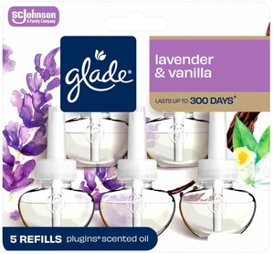Glade PlugIns Lavender & Vanilla Scented Oil Refills, 5-Pack, 3.35 fl oz, Essential Oil Infused Wall Plug In Air Freshener Glade PlugIns Lavender & Vanilla Scented Oil Refills, 5-Pack, 3.35 fl oz, Essential Oil Infused Wall Plug In Air Freshener