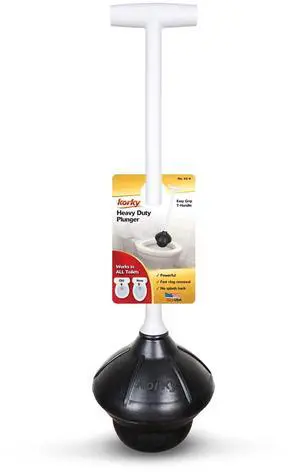Korky 92-4 Toilet Plunger, Flexible Rubber, Fits All Bowl Shapes, Clears Common Clogs Korky 92-4 Toilet Plunger, Flexible Rubber, Fits All Bowl Shapes, Clears Common Clogs