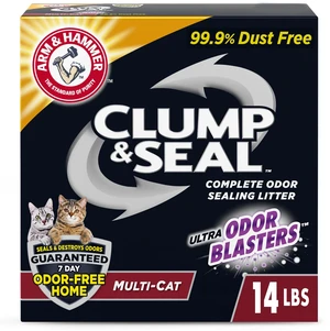 ARM & HAMMER Clump & Seal Cat Litter Multi-Cat Odor Sealing 99.9% Dust Free 14 lb ARM & HAMMER Clump & Seal Cat Litter Multi-Cat Odor Sealing 99.9% Dust Free 14 lb