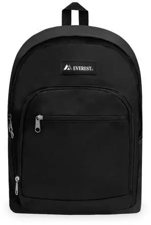 Everest Unisex Casual Backpack with Side Mesh Pocket, Black Everest Unisex Casual Backpack with Side Mesh Pocket, Black