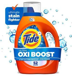 Tide Ultra Oxi Boost Liquid Laundry Detergent, Advanced Stain Remover, 73 fl oz, 52 Loads Tide Ultra Oxi Boost Liquid Laundry Detergent, Advanced Stain Remover, 73 fl oz, 52 Loads