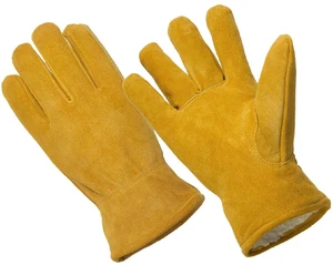 LD4005-M Men's Premium Cow Suede Leather Driver Gloves with Sherpa Lining LD4005-M Men's Premium Cow Suede Leather Driver Gloves with Sherpa Lining