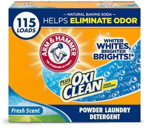 Arm & Hammer Plus OxiClean Powder Laundry Detergent, Fresh Scent, 115 Loads Arm & Hammer Plus OxiClean Powder Laundry Detergent, Fresh Scent, 115 Loads