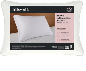 Allswell Down Alternative Bed Pillows, Standard/Queen, Firm, All Positions Allswell Down Alternative Bed Pillows, Standard/Queen, Firm, All Positions
