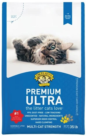 Dr. Elsey's Premium Ultra Unscented Clumping Clay Cat Litter 35lb Bag Dr. Elsey's Premium Ultra Unscented Clumping Clay Cat Litter 35lb Bag