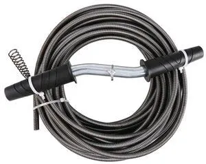 The Works 3/8" x 25' Drain Snake Carbon Spring Wire Cable, Galvanized Torque-Twist Steel Handle The Works 3/8" x 25' Drain Snake Carbon Spring Wire Cable, Galvanized Torque-Twist Steel Handle