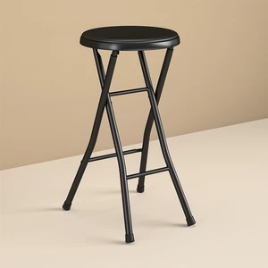 Mainstays Folding Vinyl Padded Counter Stool, Black Mainstays Folding Vinyl Padded Counter Stool, Black