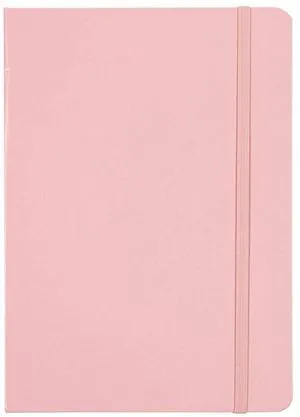 JAM Paper Hardcover Notebook with Elastic Band, Baby Pink, Large, 5 7/8 x 8 1/2 in, 1 Pack JAM Paper Hardcover Notebook with Elastic Band, Baby Pink, Large, 5 7/8 x 8 1/2 in, 1 Pack